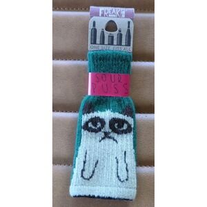 FREAKER‎ Beverage Insulator Koozie Sour Puss Grumpy Cat NWT Made In USA
